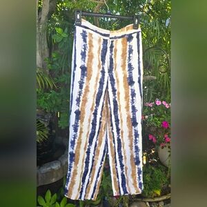 Ann Taylor Striped Wide-Leg Pants Size 12